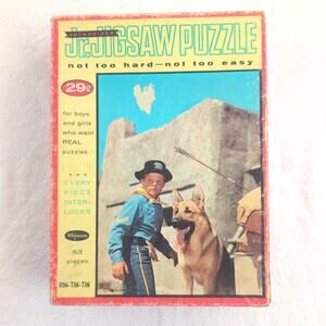 Vintage Whitman Rin Tin Tin Jr Jigsaw Puzzle 63 Pc *Complete
